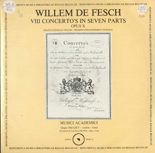 VIII Concerto's in Seven Parts : Opus X Vol. II
