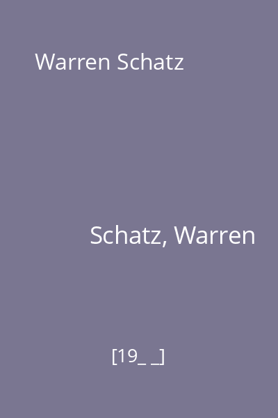Warren Schatz